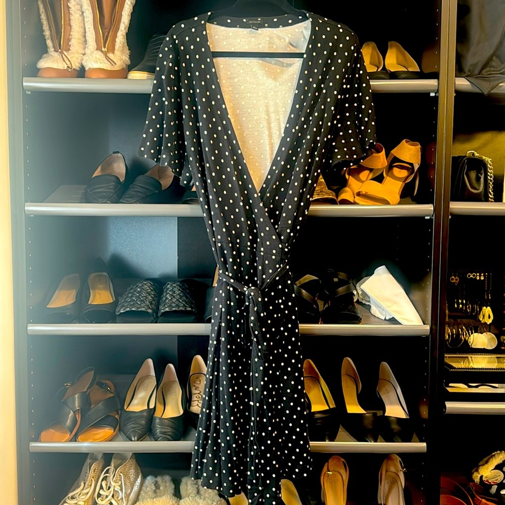 True wrap polka dot dress!